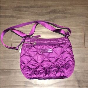 Vera Bradley Bright Purple Quilted Puffy Crossbody Bag